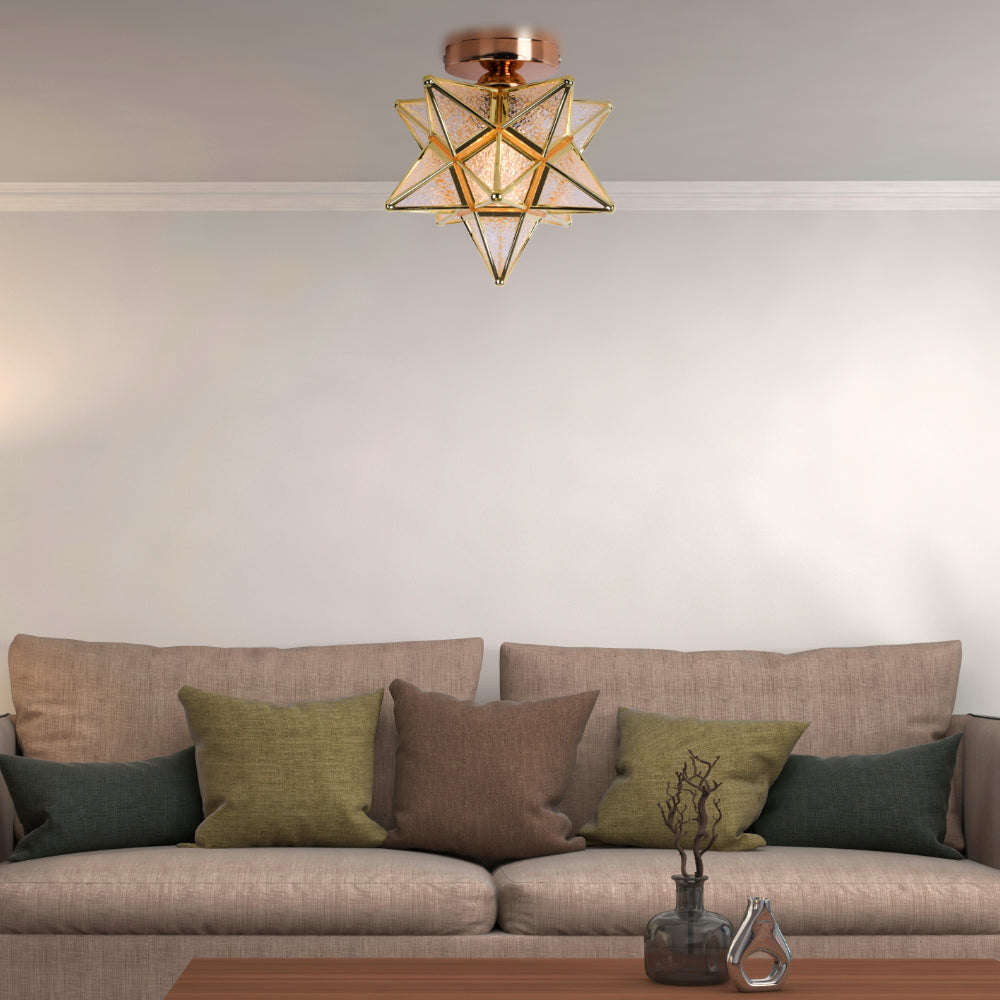 Star Gold Ceiling Light
