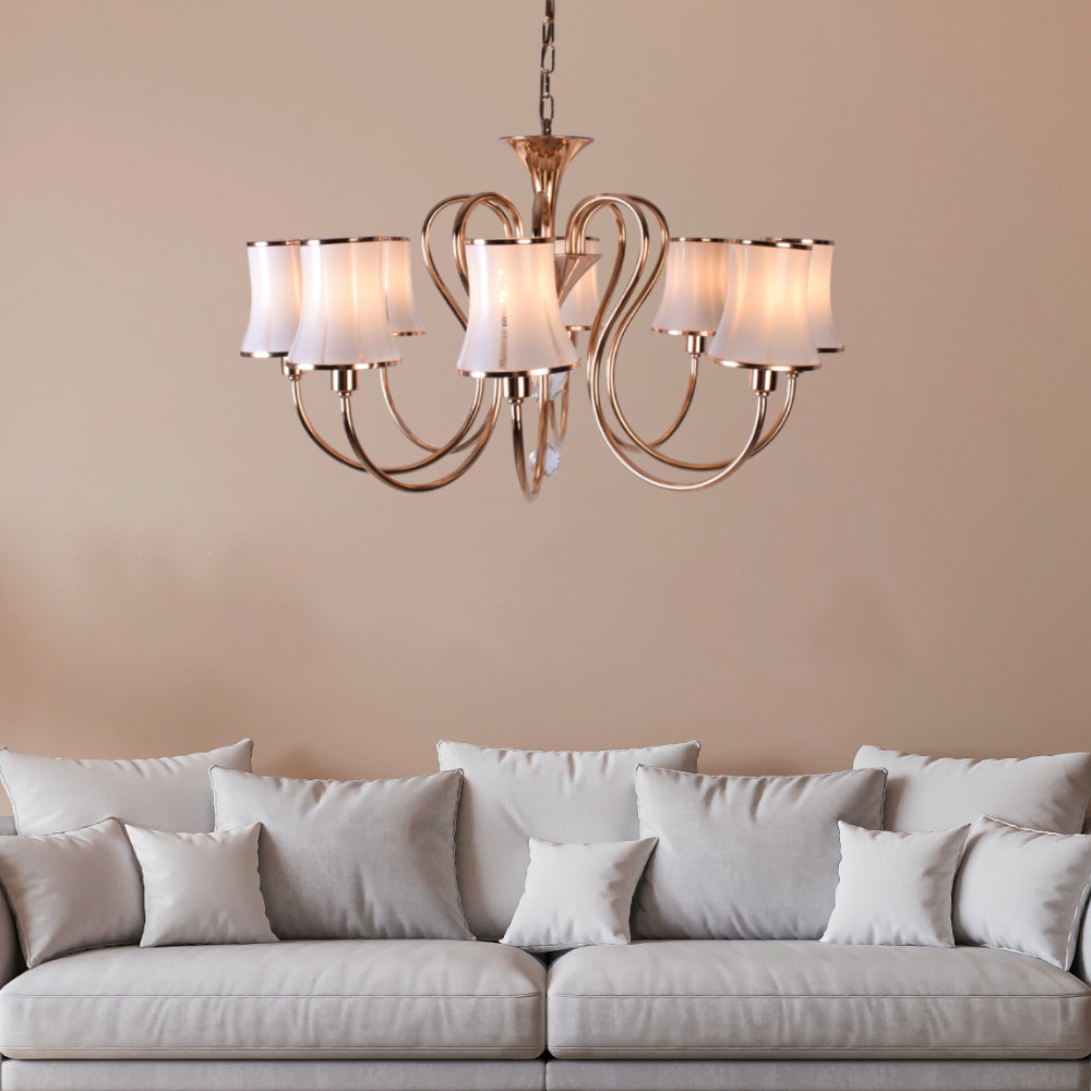 Classic Design Gold Chandelier 8 Light