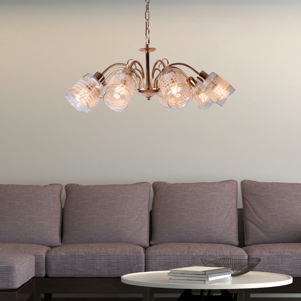 Classic Gold Love Ceiling Light, 8 Bulbs