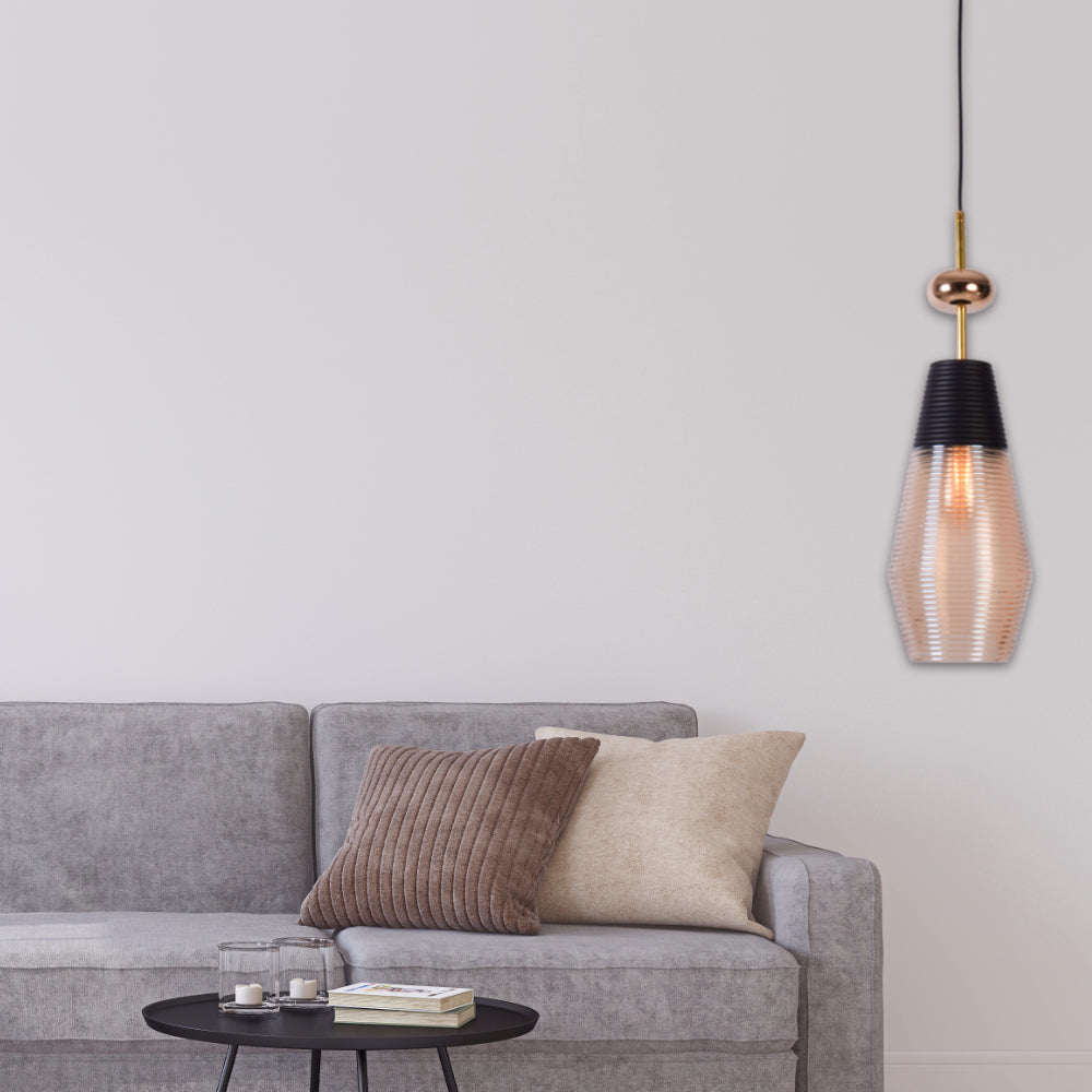 Glass Cylinder Pendant Light