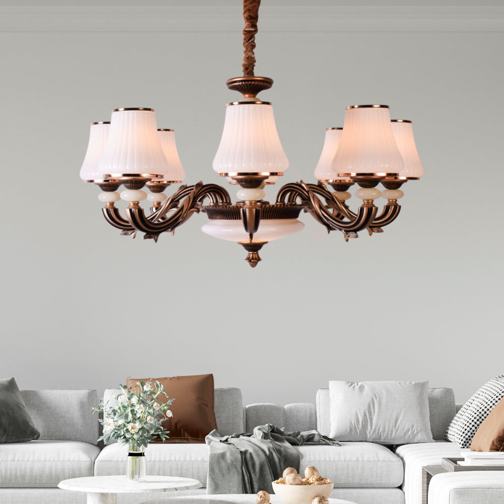 Countryside Brown Chandelier, 8 Arms