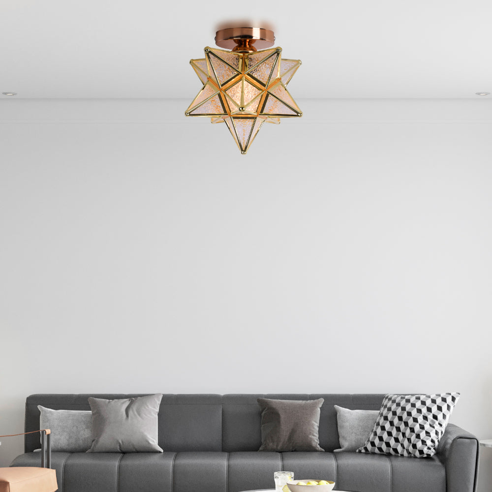 Star Gold Ceiling Light