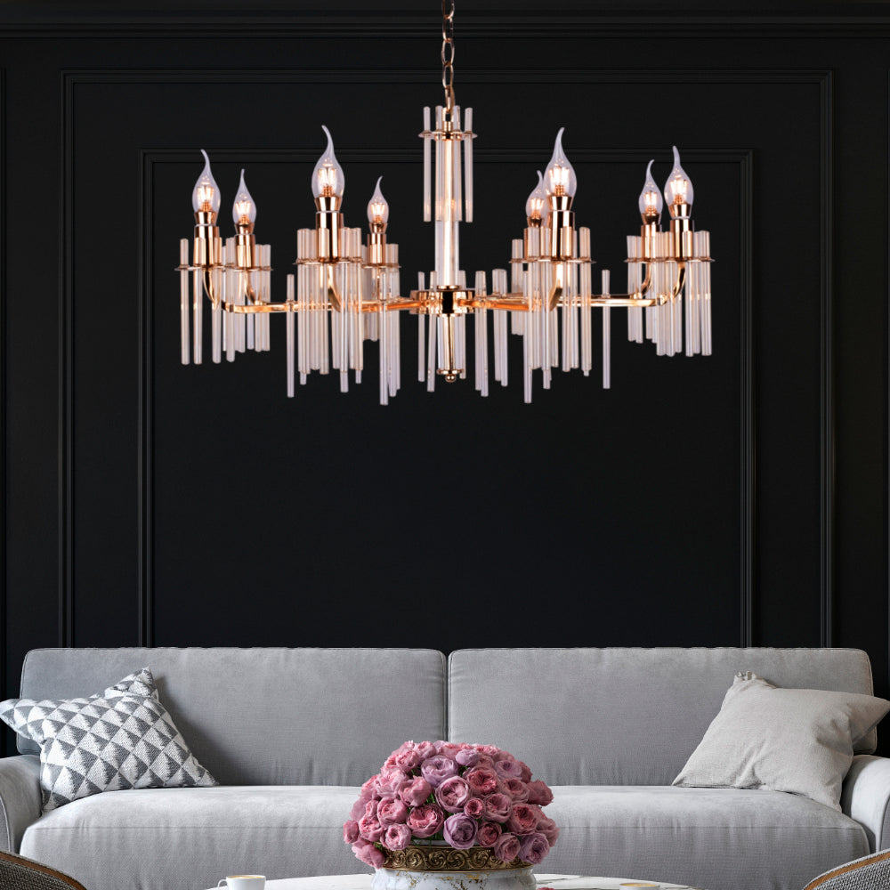 Icicle Chandelier 8 Arms (Gold)