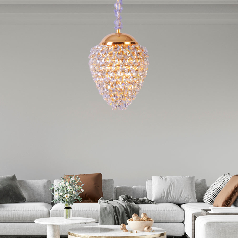 Gold Drop Crystal Chandelier
