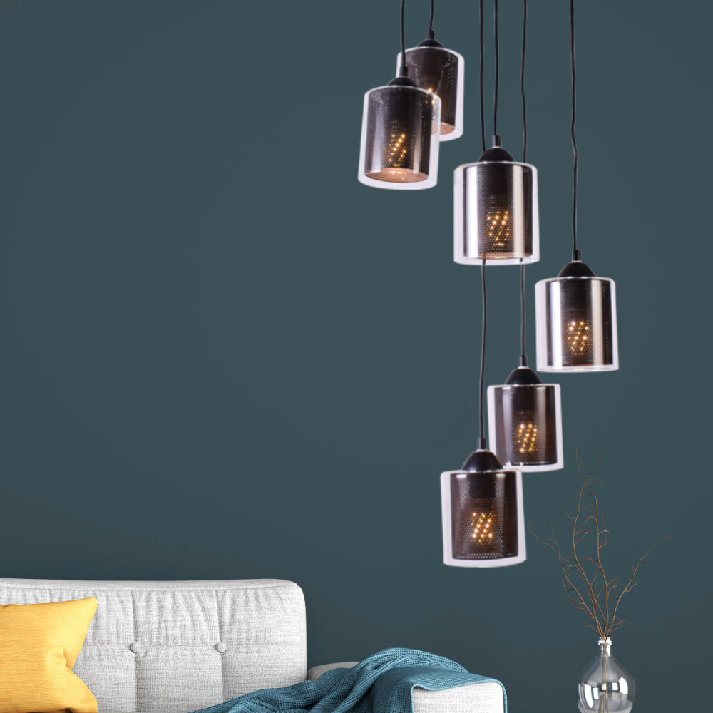 Cage Glass 6 Hanging Pendant Light