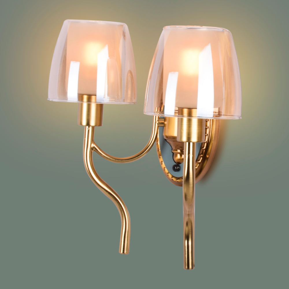 Kudu Antique Gold Wall Light - 2 Light