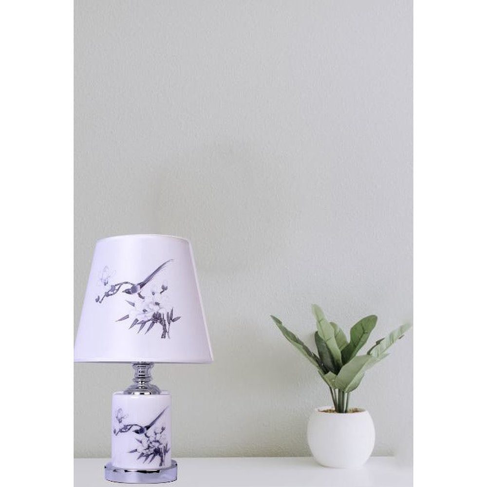 Round Table Lamp With Birds Print-Starry Night