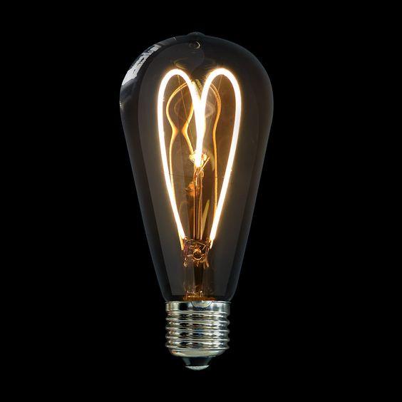 LED 4 Watt Heart Shape Filament Bulb-Starry Night