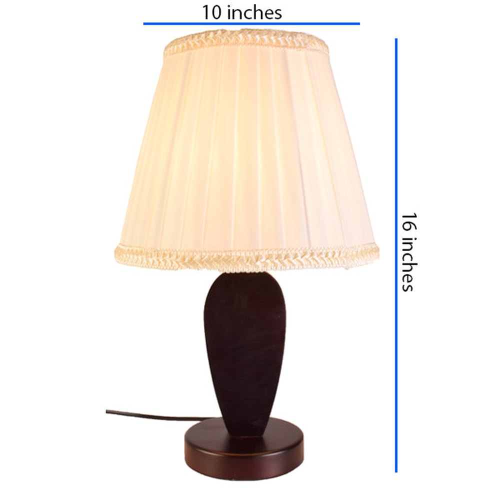 Brown Table Lamp Bedside Lamp with Cream Shade-Starry Night