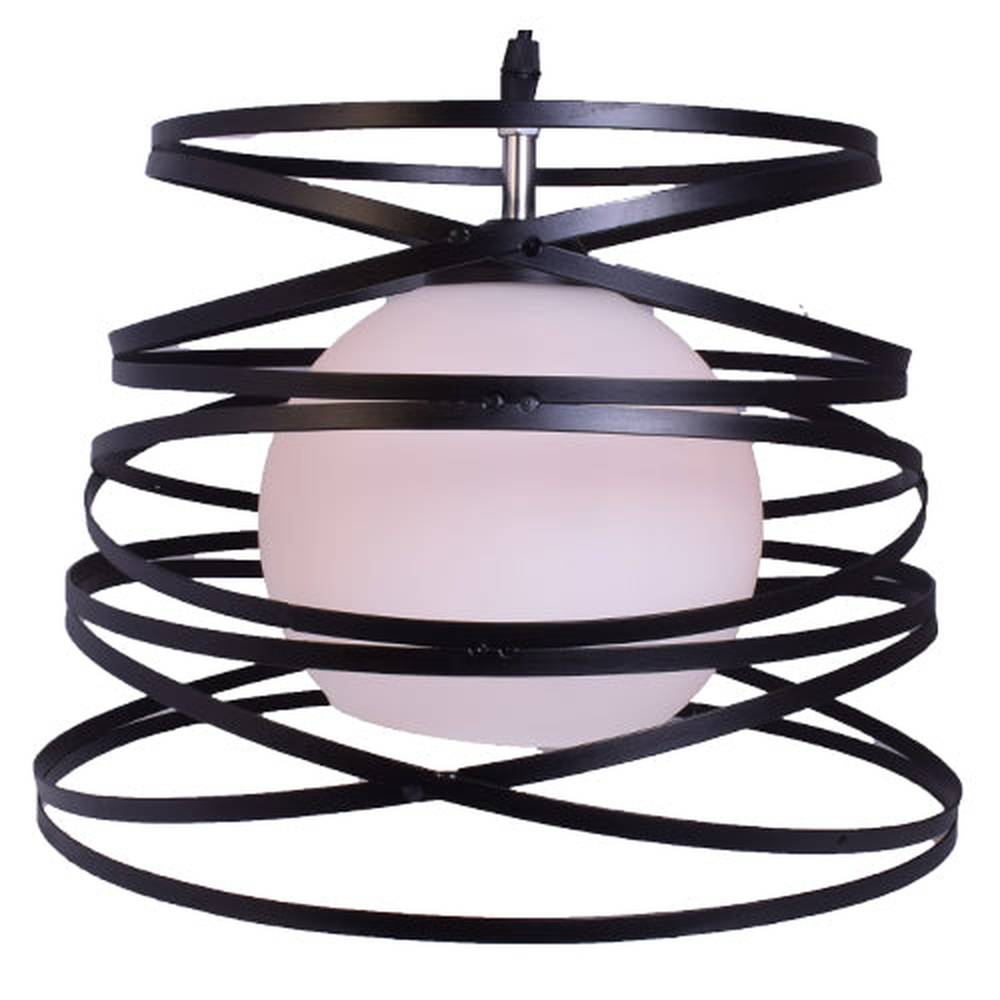 Modern Pendant Light Metal Cage with Glass Shade-Starry Night