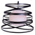 Modern Pendant Light Metal Cage with Glass Shade-Starry Night