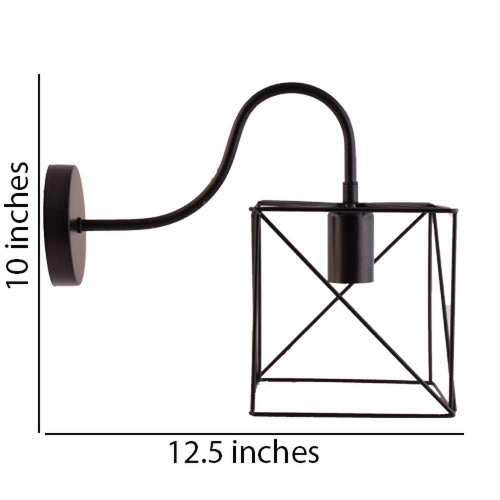 Square Industrial Vintage Wall Light E27 Holder-Starry Night