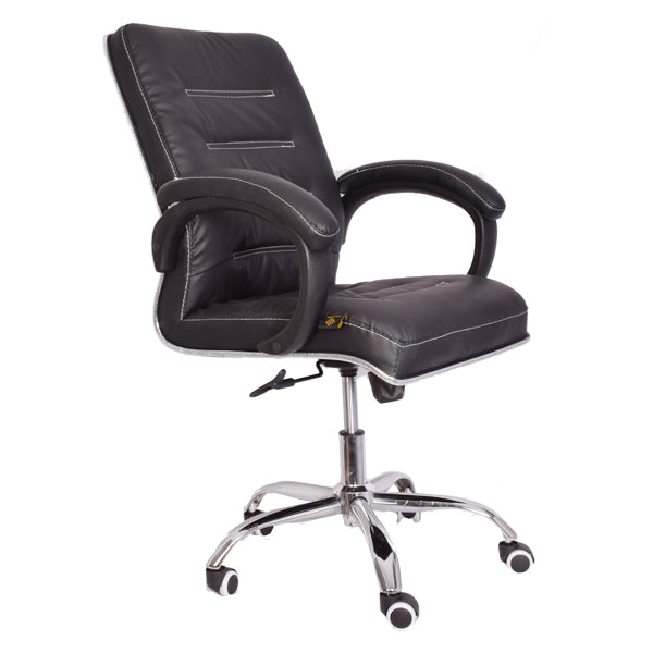 Mid-Back Office Chair with Armrest - Black-Starry Night