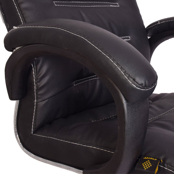 Mid-Back Office Chair with Armrest - Black-Starry Night