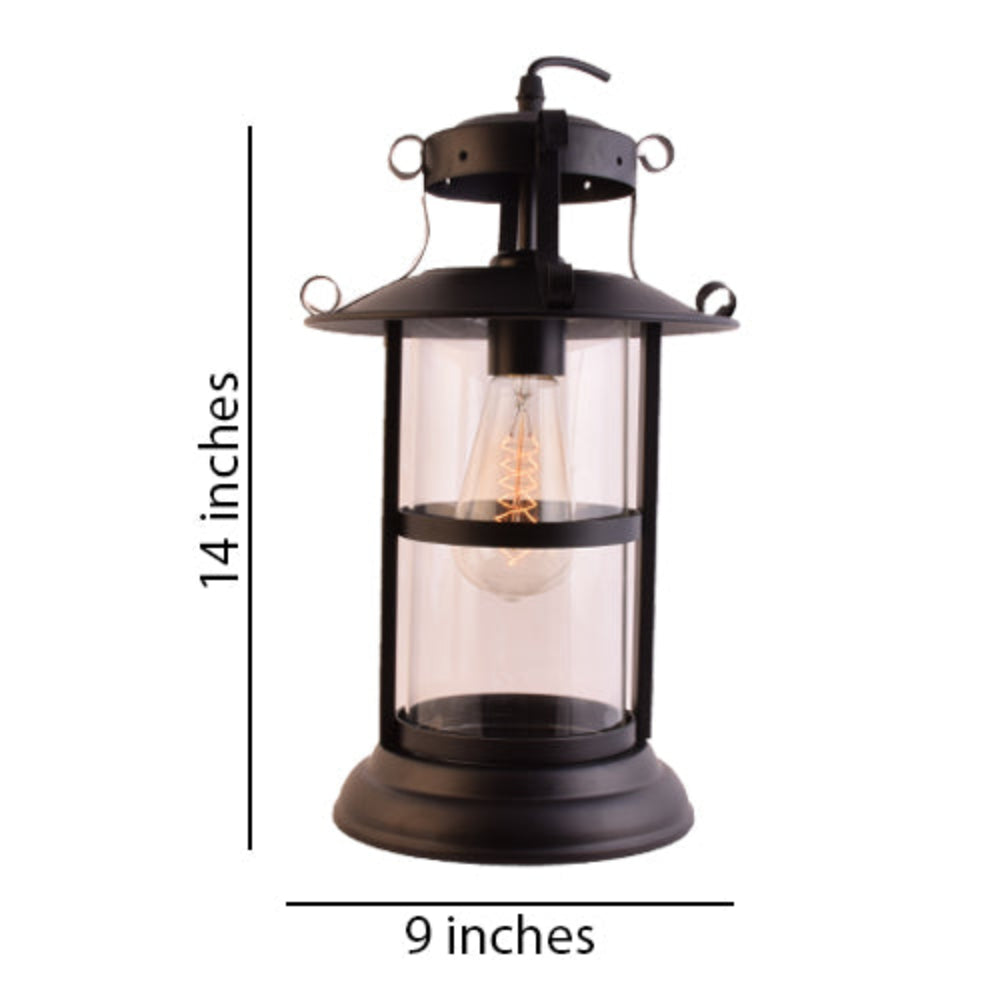 Lantern Style Pendant Light with Glass Lampshade-Starry Night