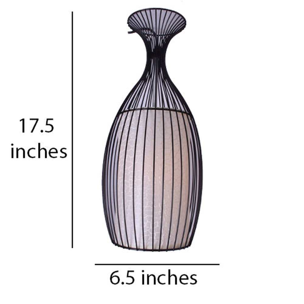 Modern Pendant Light Metal Cage-Black-Starry Night