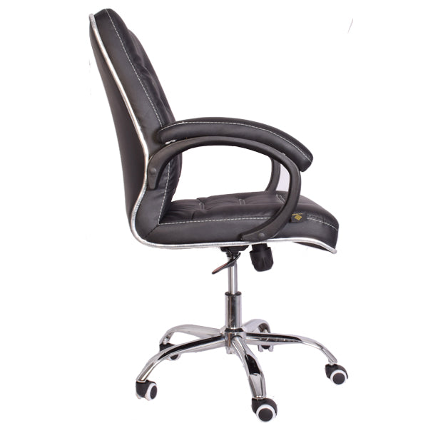 Mid-Back Office Chair with Armrest - Black-Starry Night