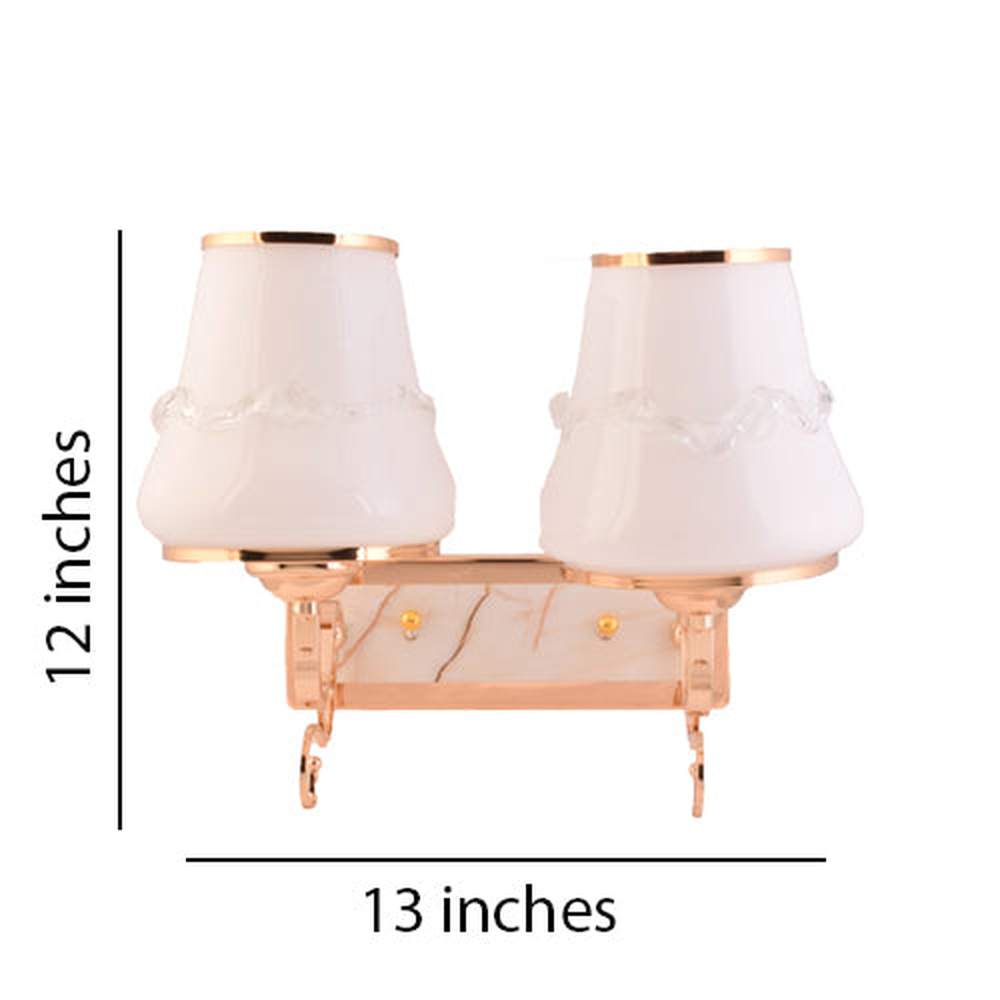 2 Lamp Wall Light Fixtures with Glass Shade,Gold Finish-Starry Night