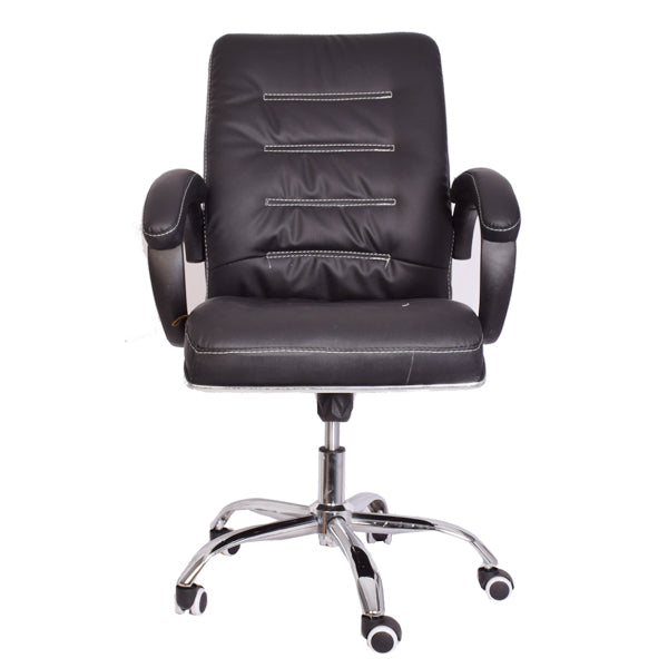 Mid-Back Office Chair with Armrest - Black-Starry Night