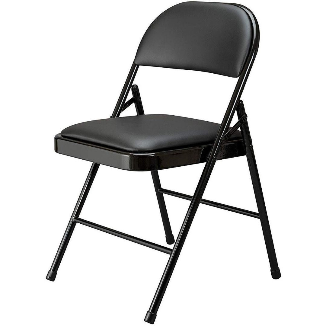 Multipurpose Padded Metal Folding Chair Black