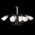 American Flower Chandelier 12 Lights with Glass Shades-Starry Night