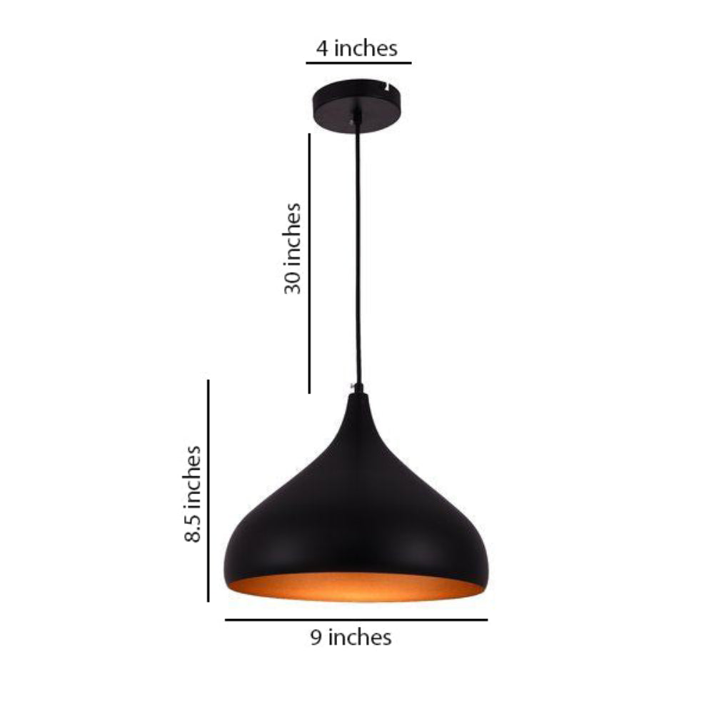 Modern Contemporary Pendant Light E27 Black with Gold-Starry Night