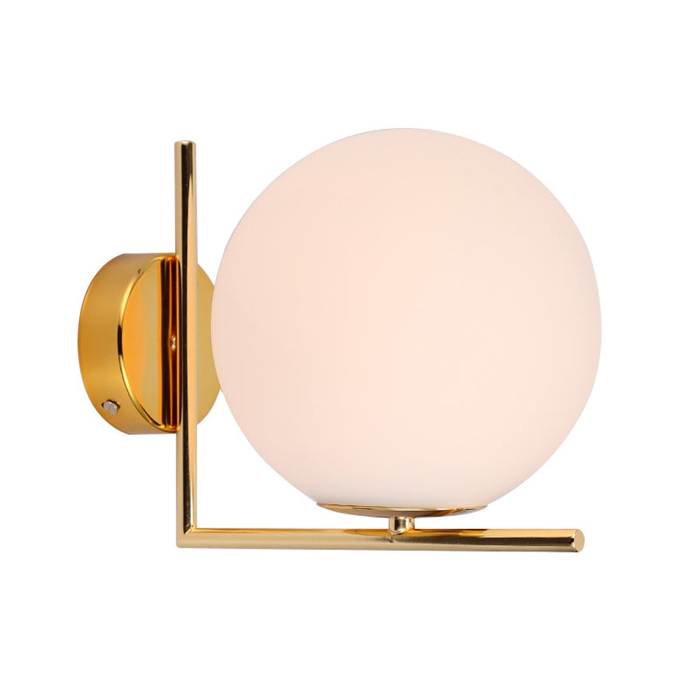 Golden Milk White Ball Wall Lamp-Starry Night