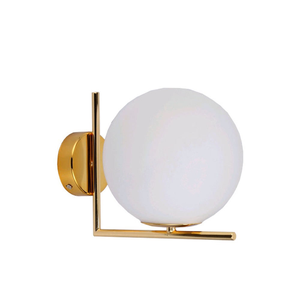 Golden Milk White Ball Wall Lamp-Starry Night