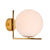 Golden Milk White Ball Wall Lamp-Starry Night