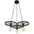 3 Wheel Loft Retro Restaurant Bar Pendant Light, Black-Starry Night