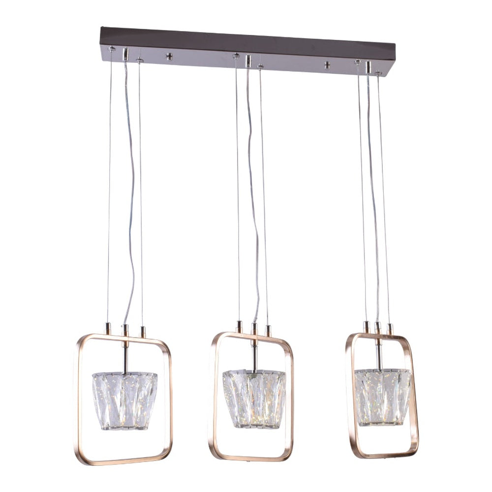 3 Crystals Hanging Pendant Light