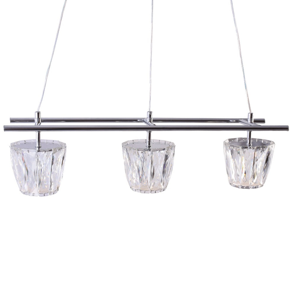 3 Light Crystals Pendant Light