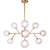 Illuminated Gold Burst Chandelier - 9 Light