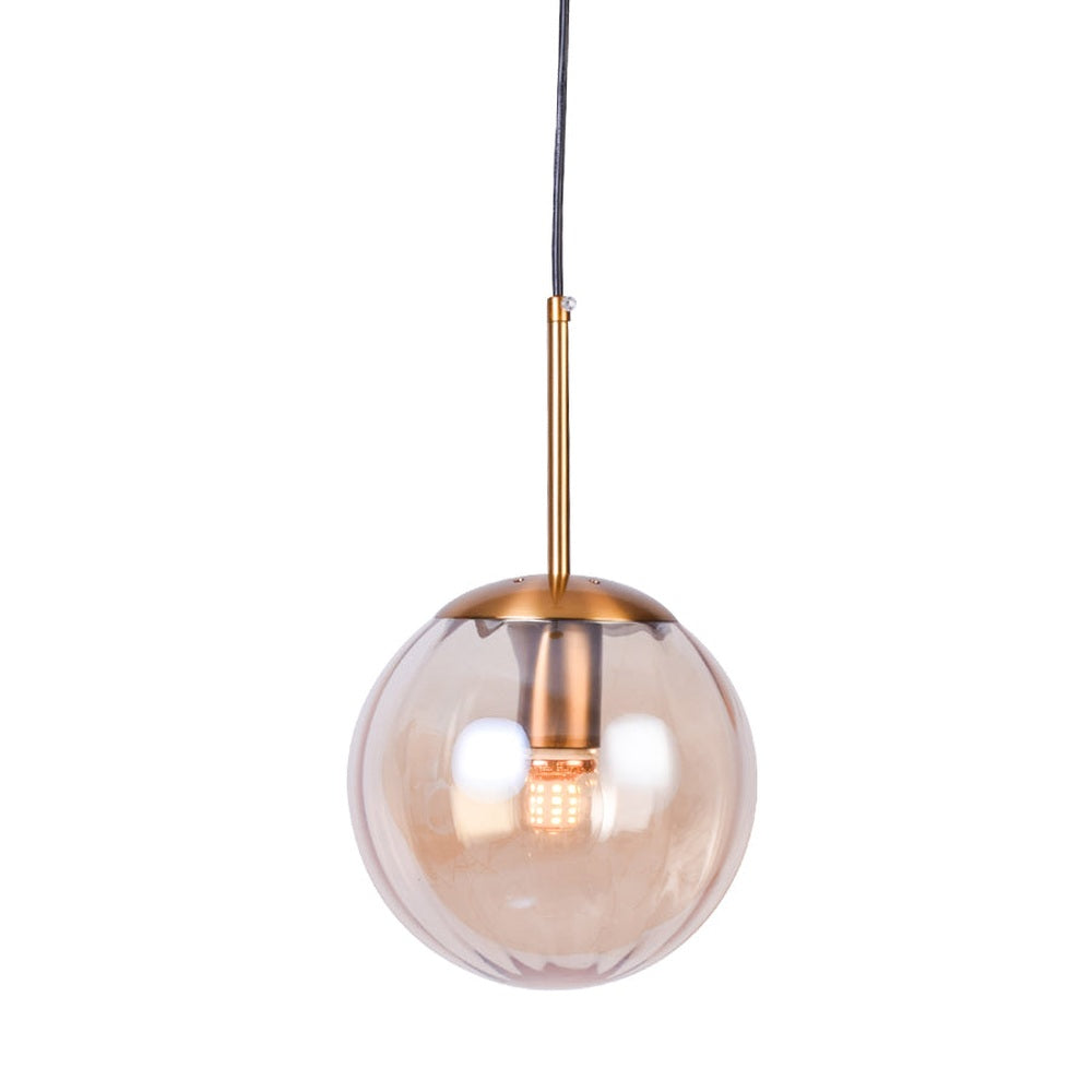 Round Amber Pendant Light