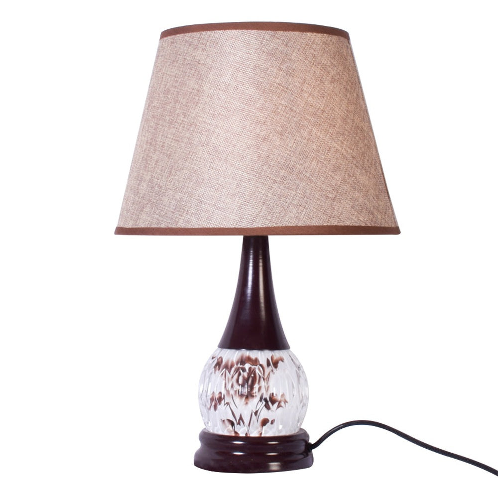 Brown Flower Table Lamp