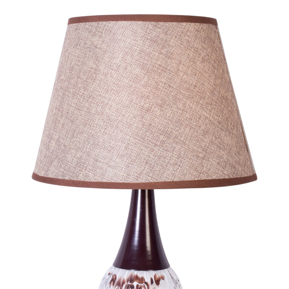 Brown Flower Table Lamp
