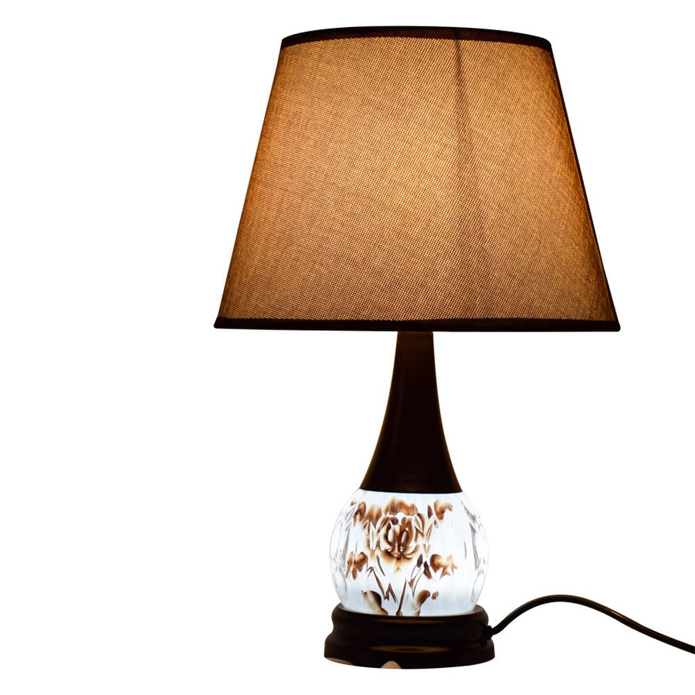 Brown Flower Table Lamp