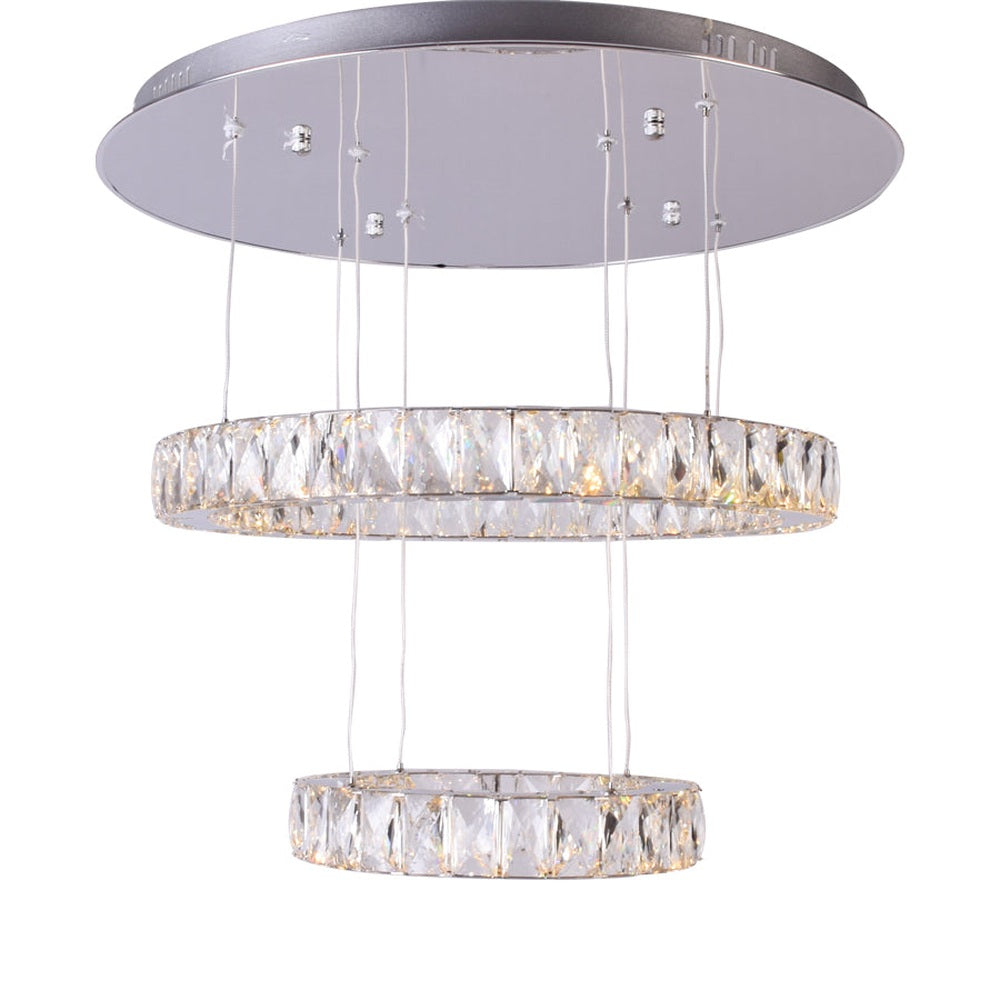 House of Rings LED 2 Ring Chandelier, Small