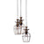 3 Light Cage Pendant Light, Round