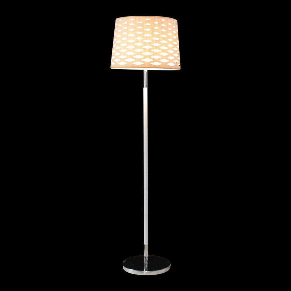 White Floor Lamp with Diamond Cut Shade-Starry Night