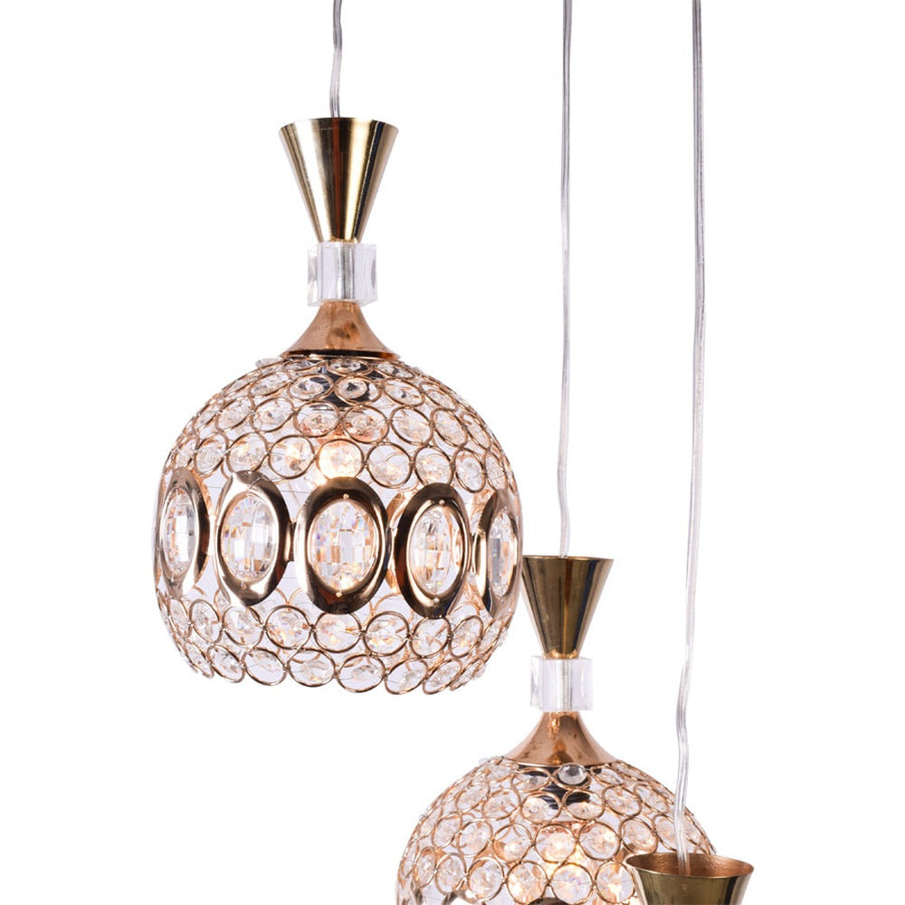 Superior Crystals Gold Pendant Light