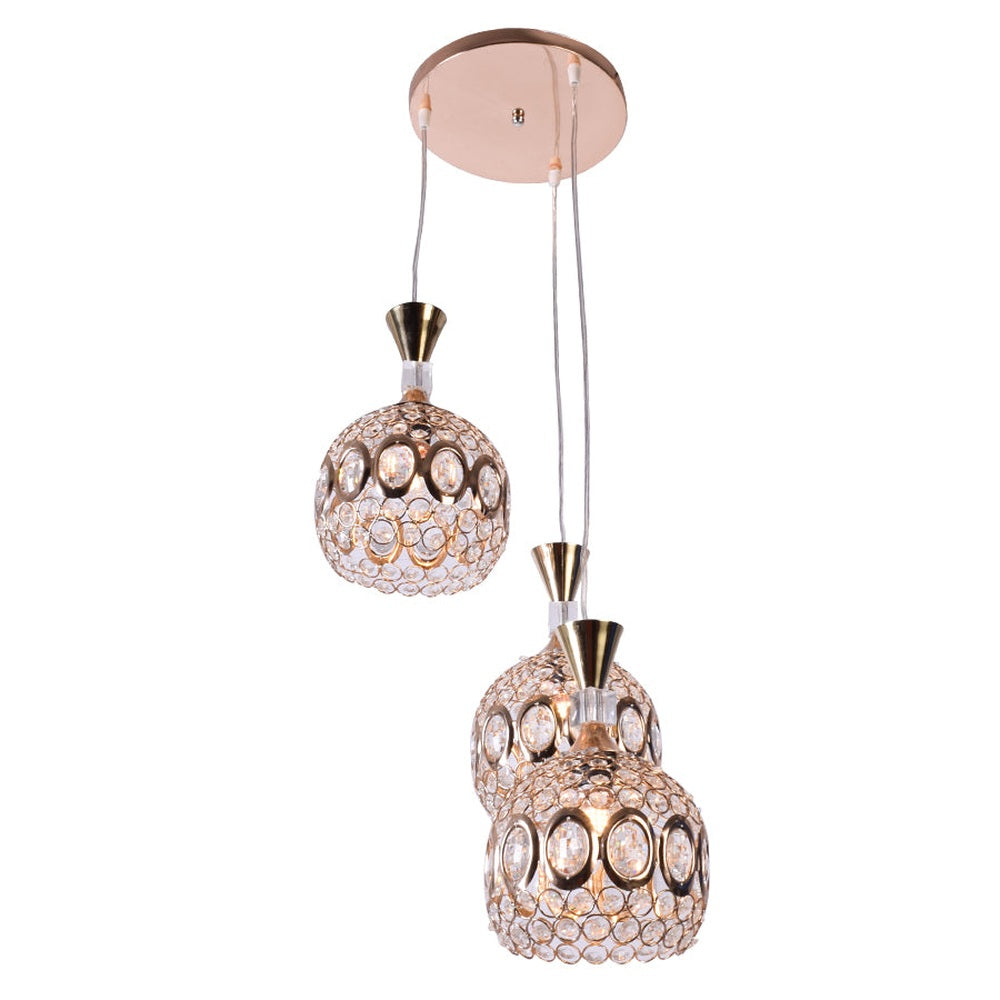 Superior Crystals Gold Pendant Light