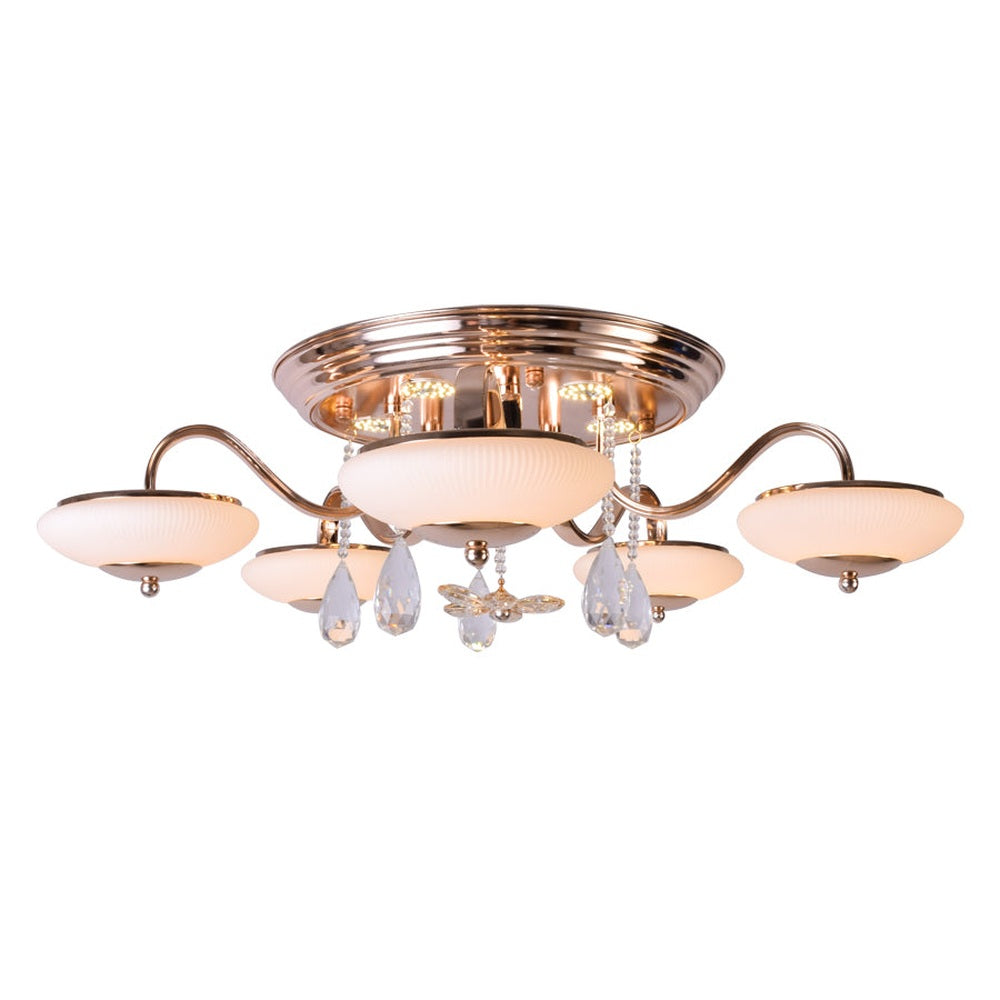 Gold Spider LED Ceiling Light, 5 Arms