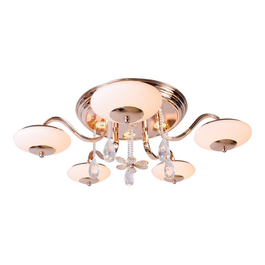 Gold Spider LED Ceiling Light, 5 Arms