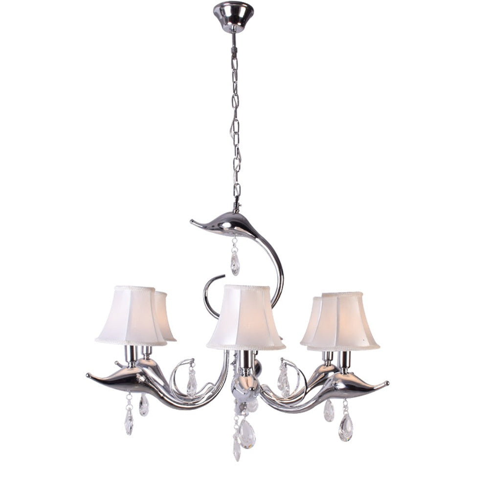 Dolphin Shaded 6 Lights Chandelier