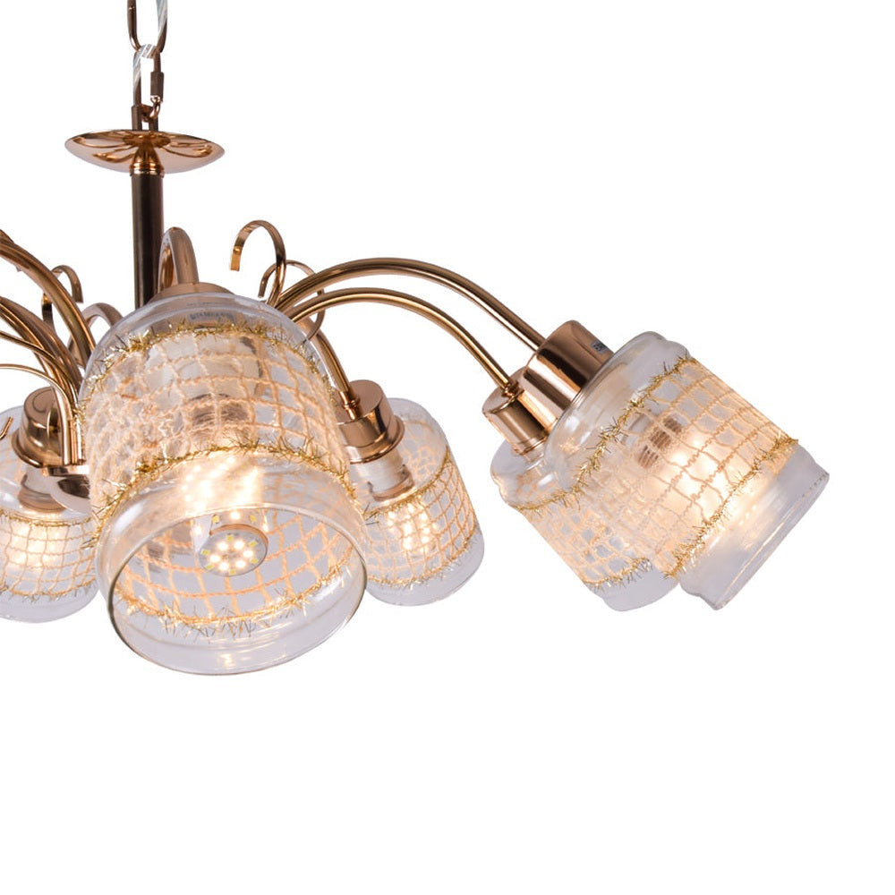 Classic Gold Love Ceiling Light, 8 Bulbs