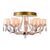 Flower Chandelier With 6 Glass Shades