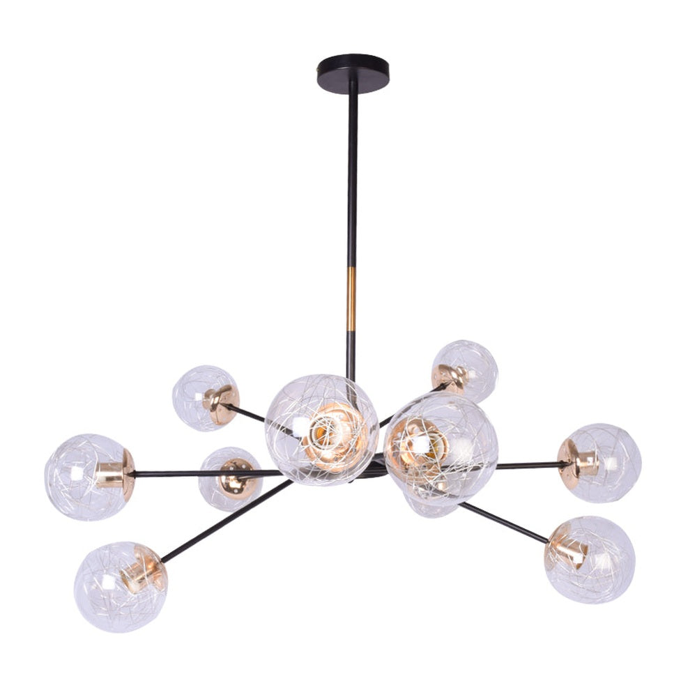 Modern Mobile Globe Chandelier - 10 Light-Starry Night