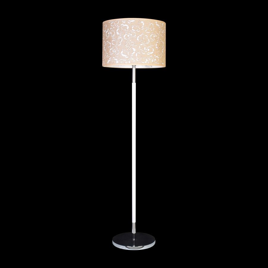 White Floor Lamp with Butterfly Design Shade-Starry Night