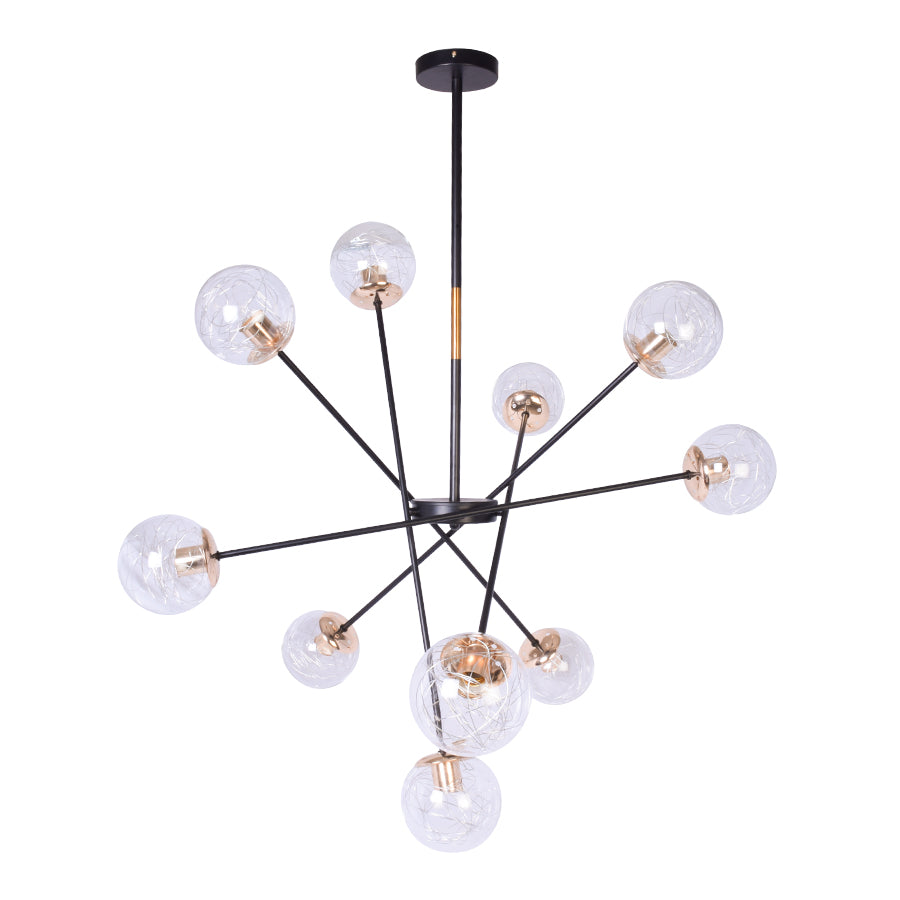 Modern Mobile Globe Chandelier - 10 Light-Starry Night